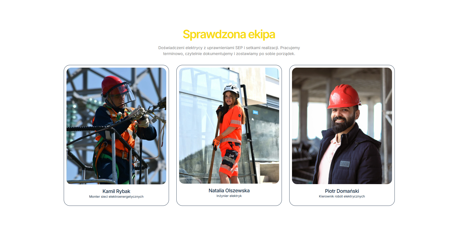 Sekcja Dlaczego My prezentująca atuty firmy i zbijająca obiekcje klientów