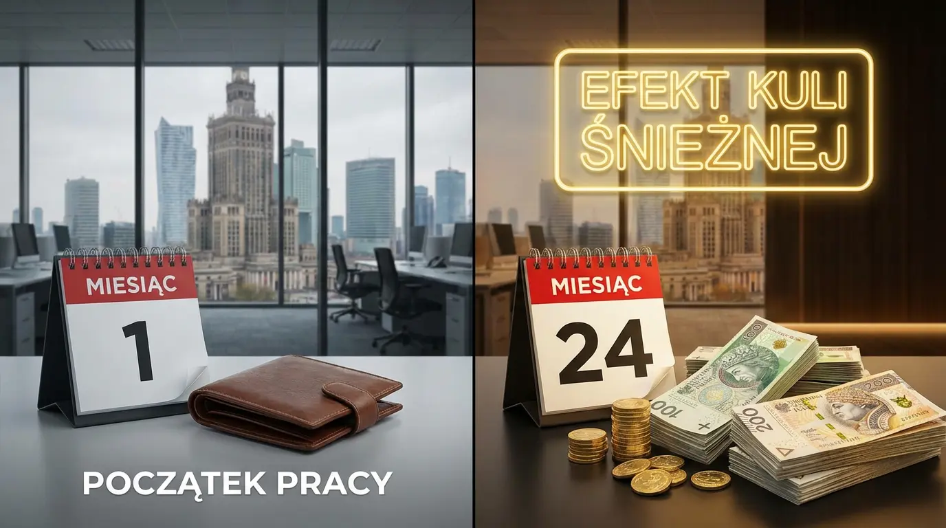 Po jednej storonie pierwszy miesiąc po drugiej efekt kuli w 24-tym miesiącu.