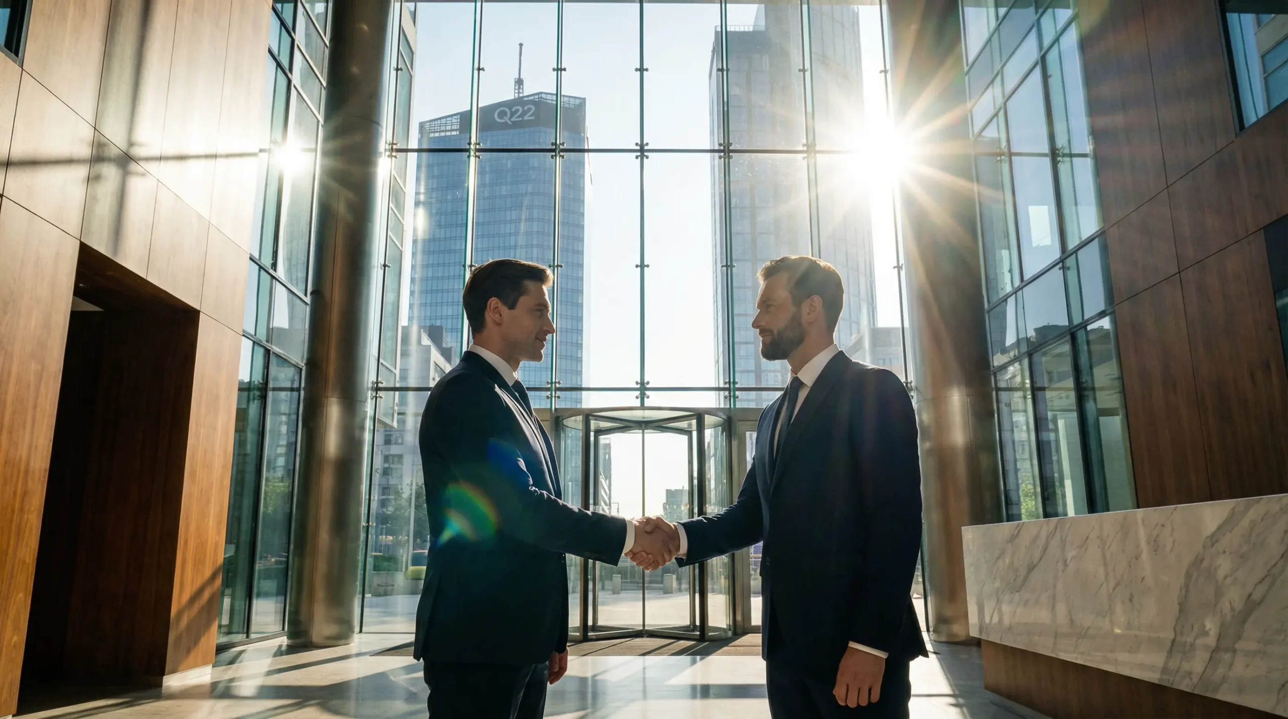 Masz firmę na Facebooku? Nikt Ci tego nie powie 4 Biznesowy uścisk dłoni budujący zaufanie dwóch biznesmanów.